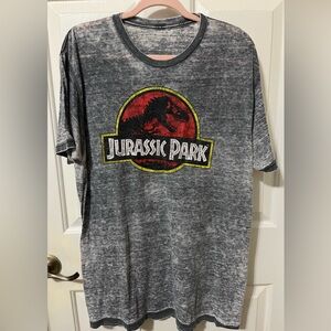 Universal Studios JURASSIC PARK Burnout T-Shirt Sz L XL